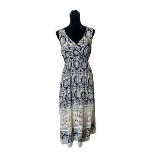 Anthropologie Sunday in Brooklyn Boho Crochet Lace Maxi Dress Size Large